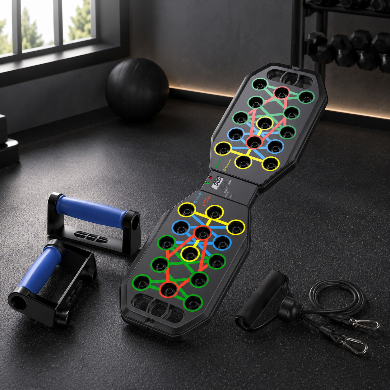 PushPro Multifunctional Training Board With Rope