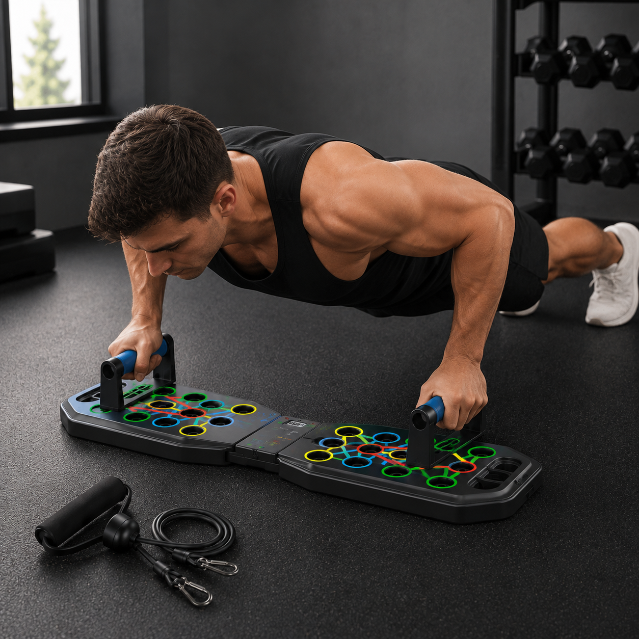 PushPro Multifunctional Training Board With Rope