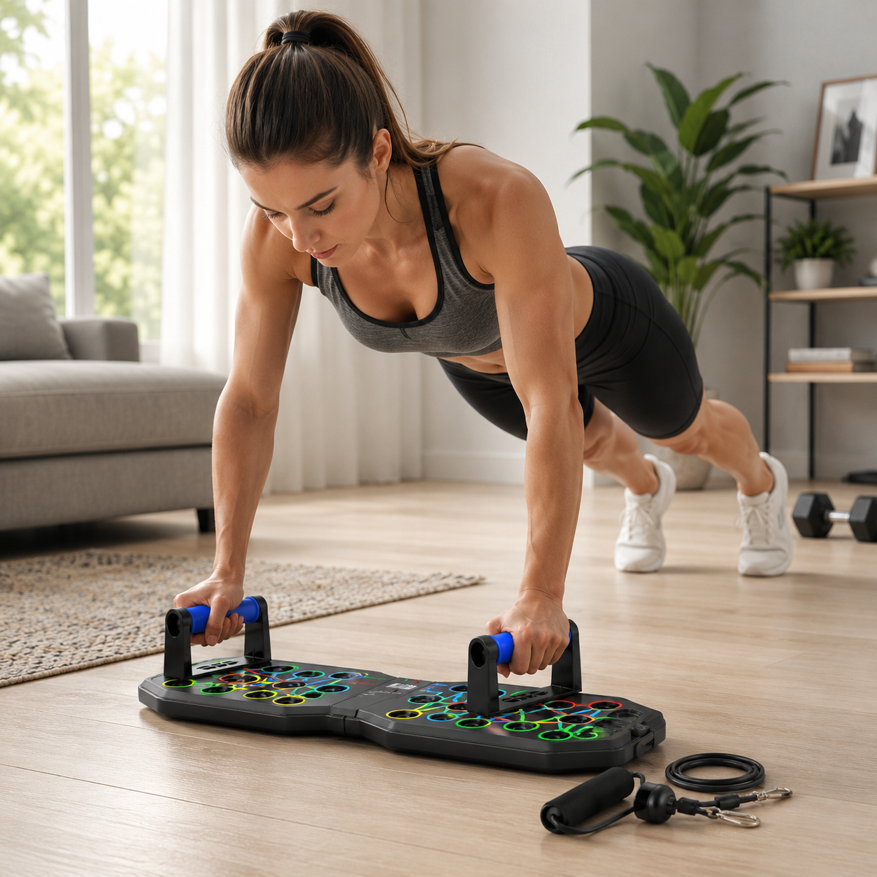 PushPro Multifunctional Training Board With Rope