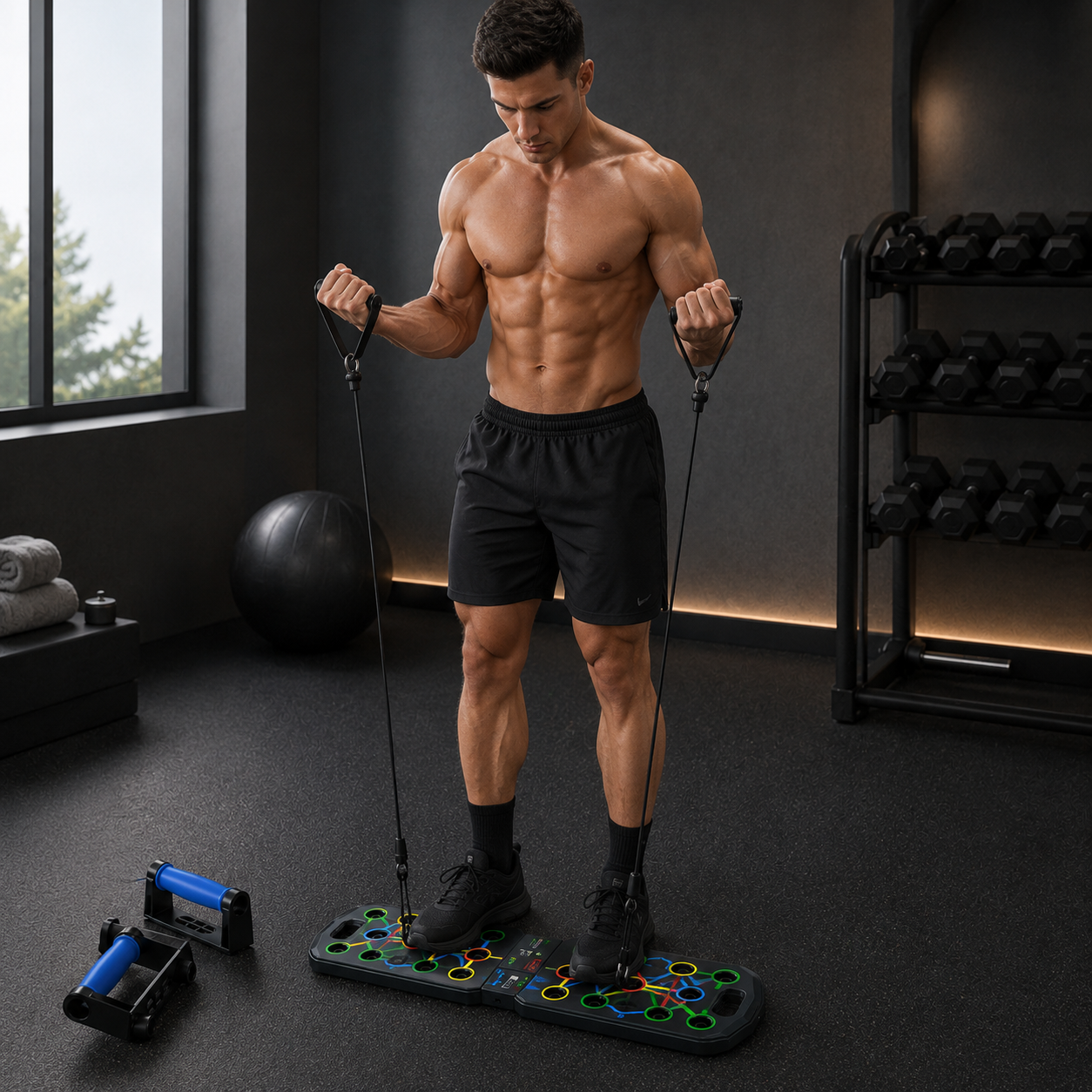 PushPro Multifunctional Training Board With Rope