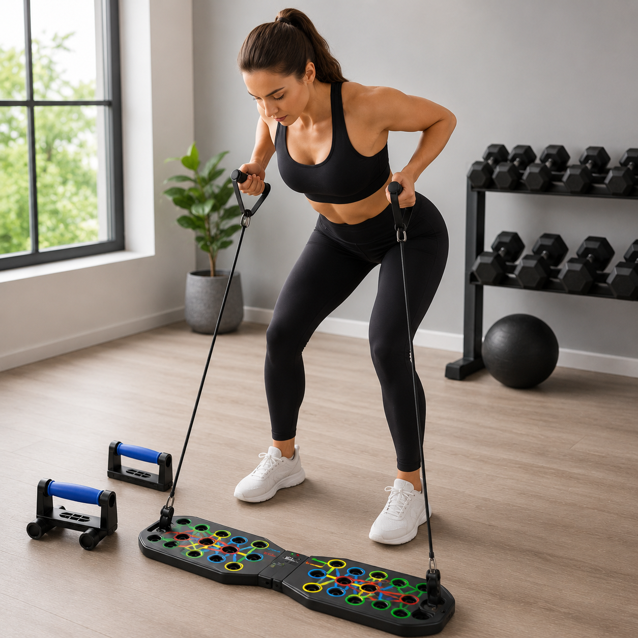 PushPro Multifunctional Training Board With Rope
