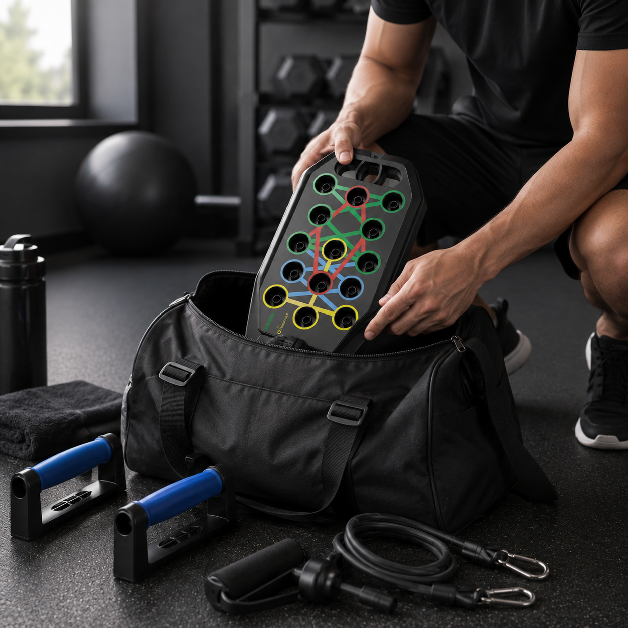 PushPro Multifunctional Training Board With Rope