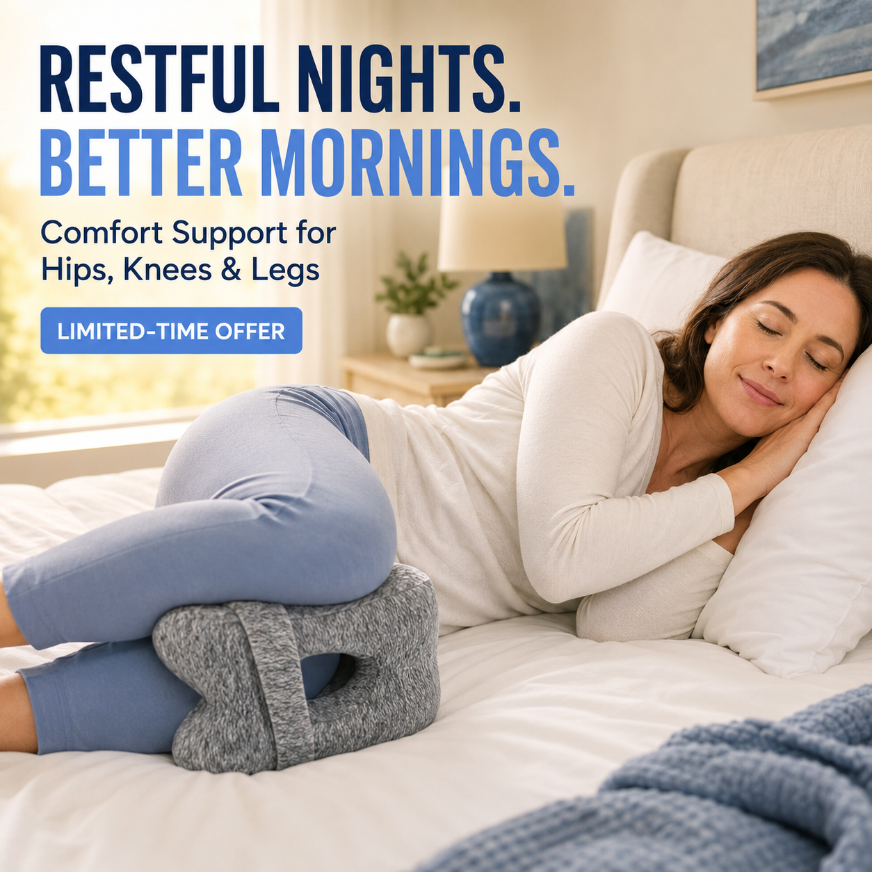 Restora™ Heart Shaped Memory Foam Leg Pillow