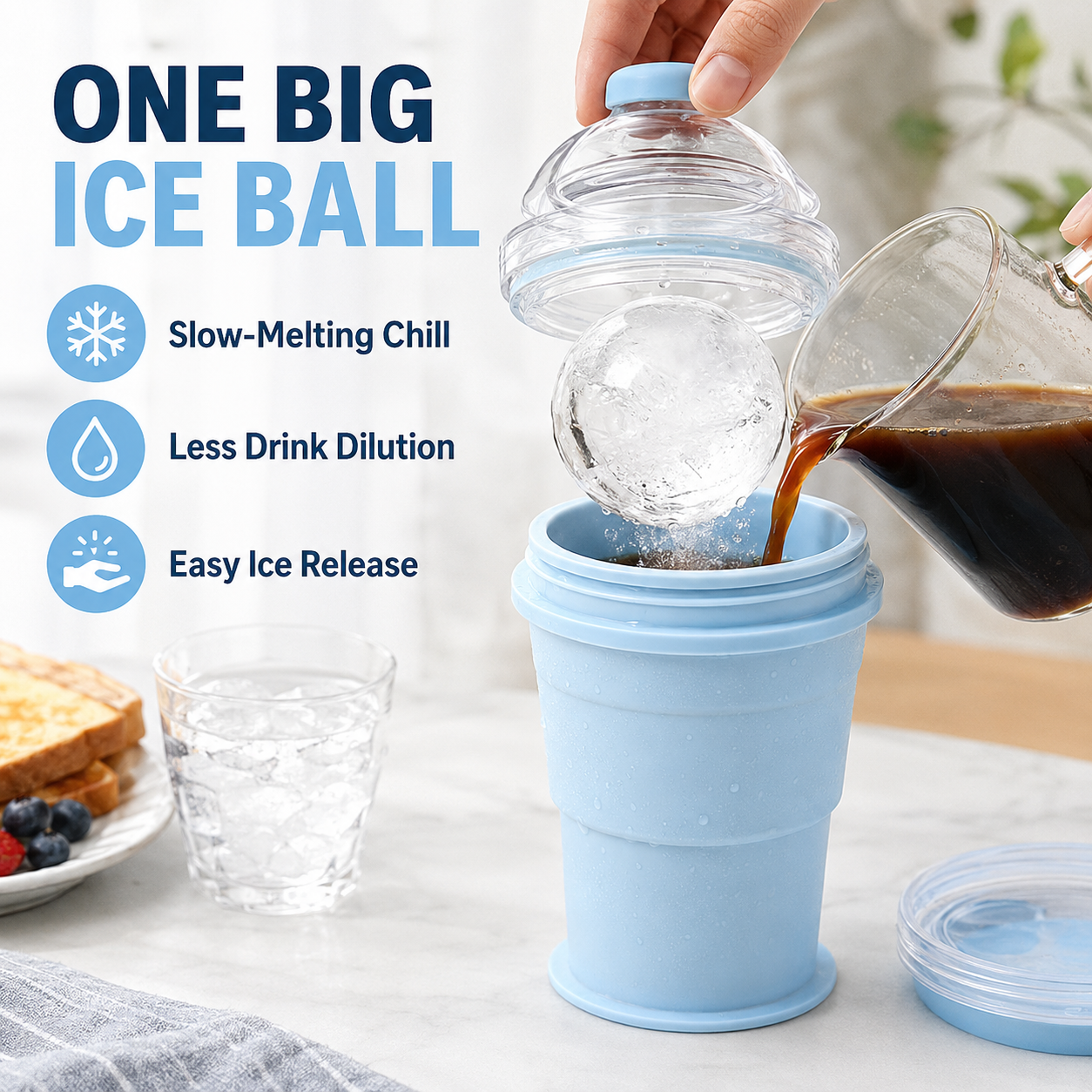 Frovia™ Foldable Ice Ball 2in1 Portable Cup