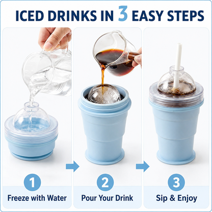 Frovia™ Foldable Ice Ball 2in1 Portable Cup