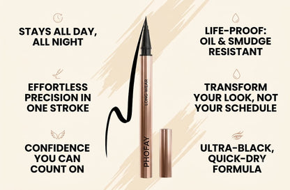 Precision Waterproof Liquid Eyeliner — Matte Black
